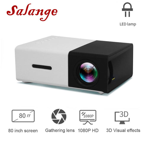 Salange YG300 Projector Mini LCD LED Proyector 400-600 lumens 320x240 Pixel Best Video Beamer for kids