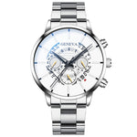 Fashion Men Stainless Steel Watch Luxury Calendar Quartz Wrist Watches Business Casual Watch for Man Clock Relogio Masculino