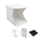 Portable Folding 23cm/9" Lightbox Photography LED Light Room Photo Studio Light Tent Soft Box Backdrops for Digital DSLR Camera
