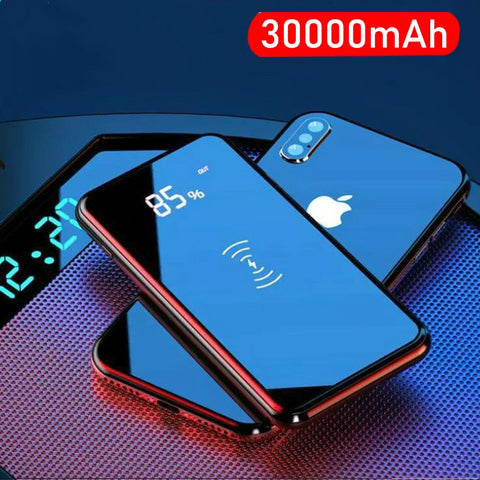 30000mah Power Bank Wireless Charger For iPhone Samsung  External Battery Bank Built-in qi Wireless Charger Powerbank Portable