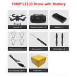 LAUMOX LX100 RC Drone With 4K 1080P HD Camera Optical Flow Positioning WIFI FPV Foldable Quadcopter Helicopter Drones X12 M65