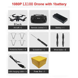 LAUMOX LX100 RC Drone With 4K 1080P HD Camera Optical Flow Positioning WIFI FPV Foldable Quadcopter Helicopter Drones X12 M65