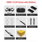 LAUMOX LX100 RC Drone With 4K 1080P HD Camera Optical Flow Positioning WIFI FPV Foldable Quadcopter Helicopter Drones X12 M65