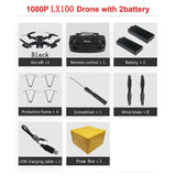 LAUMOX LX100 RC Drone With 4K 1080P HD Camera Optical Flow Positioning WIFI FPV Foldable Quadcopter Helicopter Drones X12 M65