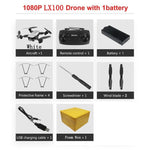 LAUMOX LX100 RC Drone With 4K 1080P HD Camera Optical Flow Positioning WIFI FPV Foldable Quadcopter Helicopter Drones X12 M65