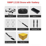 LAUMOX LX100 RC Drone With 4K 1080P HD Camera Optical Flow Positioning WIFI FPV Foldable Quadcopter Helicopter Drones X12 M65