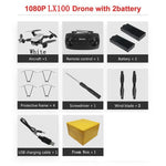 LAUMOX LX100 RC Drone With 4K 1080P HD Camera Optical Flow Positioning WIFI FPV Foldable Quadcopter Helicopter Drones X12 M65