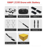 LAUMOX LX100 RC Drone With 4K 1080P HD Camera Optical Flow Positioning WIFI FPV Foldable Quadcopter Helicopter Drones X12 M65