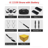 LAUMOX LX100 RC Drone With 4K 1080P HD Camera Optical Flow Positioning WIFI FPV Foldable Quadcopter Helicopter Drones X12 M65