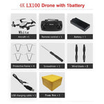 LAUMOX LX100 RC Drone With 4K 1080P HD Camera Optical Flow Positioning WIFI FPV Foldable Quadcopter Helicopter Drones X12 M65
