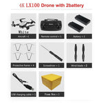 LAUMOX LX100 RC Drone With 4K 1080P HD Camera Optical Flow Positioning WIFI FPV Foldable Quadcopter Helicopter Drones X12 M65