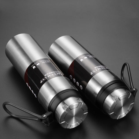 Outdoor Thermos Travel Hiking Office Stainless Steel Portable Kids Thermo Bottle Leakproof Coffee Tea High Capacity Vacuum Cup